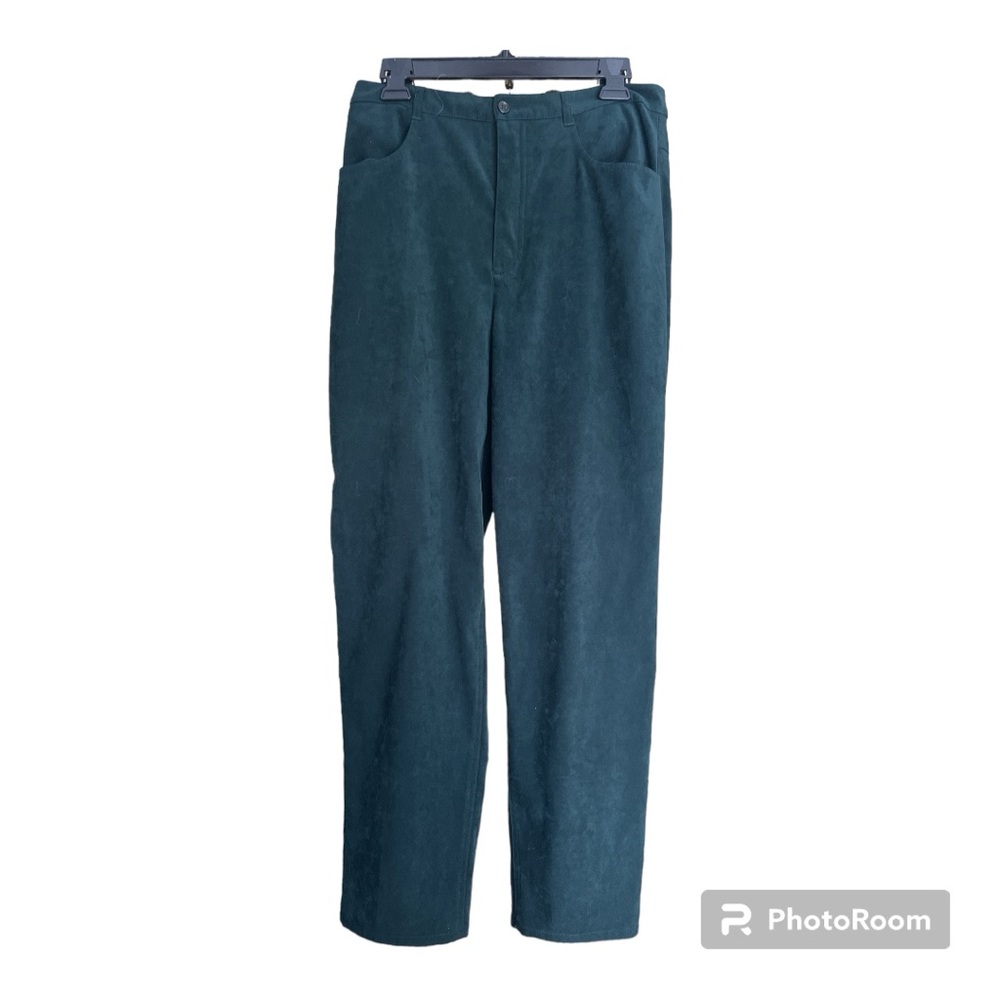 Talbots Suede like Pants.  Dark green.  Size 12